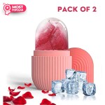Nipan Ice Roller For Face, Neck and Body, Acne, Pimple | For Puffy Eyes, Silicon Facial Ice Cube Massager to Enhance Skin Glow, Easy to Use and Carry | Unbreakable and Reusable (Multicolor - Pack of 2)