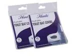HANKI Flushable Paper Toilet Seat Covers to Use in Public Toilets and Restrooms Pack of 20 Sheets