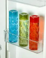 PANCHANAN Plastic Water Bottle Diamond Design Use for Fridge, Office, School Each bottle (Size 1000ml, Multicolor) -Set of 3 Pcs