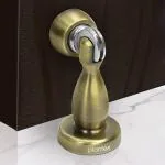 Plantex Magnetic Door Stopper for Home/ 360 Degree Magnet Door Catcher/Door Holder for Main Door/Bedroom/Office and Hotel Door Pack of 2 (4 inch, Brass Antique)