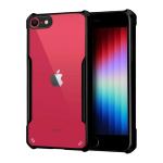 Fashionury Back Cover Case for iPhone Se 2020, iPhone 7/8 Shockproof Bumper Crystal Clear|360 Degree Protection TPU+Pc|Camera Protection|Acrylic Transparent Eagle Cover (Black)