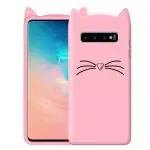 Lejaao Samsung Galaxy S10 Rose Gold Silicone Mobile Back Cover