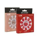 Lick French Manicure Press on Nails With Application Kit, Pack of2, Combo of 2 (24, 28)