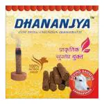 DHANANJYA Desi Cow Dung Chandan Dhoop Batti Organic Sandalwood Incense sticks 2.5 inch 60 Piece
