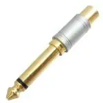 MX 14 inch Mono Jack Male to Rca Female Connector for Pearl Chrome Plating