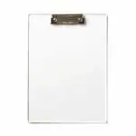 SAMEZONE SAMEZONE816 White Portable Paper Clipboard Writing Pad