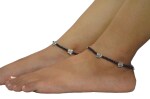 Mewow Trends Graceful Flutterby Adjustable Alloy Anklet (Pair of 2)
