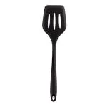 Frenchware Non-Stick Premium Silicone Slotted Turner for Cooking, Baking & Mixing | Seamless One-Piece Design | Heat-Resistant -40'C to 230'C | Food-Grade & BPA-Free | Dishwasher Safe (Black)