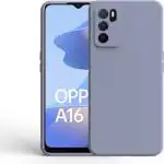 Rakulo Liquid Silicone Flexible with Camera Protection Soft Back Cover Case Oppo A16 (Lavander)