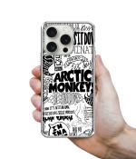Casotec Arctic Monkeys Pattern Design Printed Silicon Soft TPU Back Case Cover for Apple iPhone 15 Pro