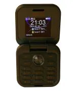 Uismart Gamma Flip Mini M2 Dual Sim Foldable Flip Mobile Feature Phone With 2 Inch Display Camera & FM - Black