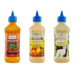 Bomb Sauce Combo of Amchi Achari, Lemon Herb and Mint Masala Dressing Dip Sauces (Pack of 3 x 310 g)