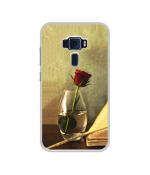 Casotec Rose Red Design Printed Silicon Soft TPU Back Case Cover for Asus Zenfone 3 ZE520KL