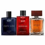 Beardo EDP Combo Origin, Dark Side & Godfather Perfume for Men, 100 ml x 3|Premium, Strong & Long Lasting Fragrance for Men | Ideal Gift For Men