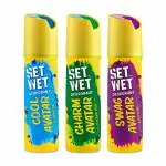 SET WET Deodorant Spray Perfume Cool, Charm & Swag Avatar for men, 150ml (Pack of 3