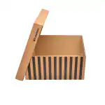 LET'S PAC - Storage Organizer Box with Lid - Great for Books, Stationery, Clothes, Documents, Files, Office and Home Supplies - Multipurpose Small Size Robust Carton - 100% Recyclable - Pack of 5