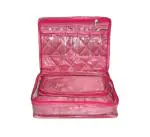 Atorakushon Women's Satin Multipurpose Make-Up Pouch Necklace Cosmetic Jewellery Traveling Organizer (Pink)