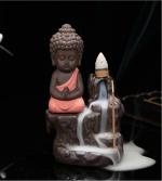 Beckon Venture Buddha Smoke Back-Flow Incense Burner with 10 Smoke Incense Cone 4.7 x 3.1 inch