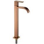 SPAZIO Rose Gold PVD Coated Kube SS-304 Tall Pillar Cock Tap with Long Spout & 12 Inches Tall Body Tall Boy Extended Pillar Tap Faucet