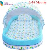 Nagar International Blue Baby Cotton Bedding Set with Mosquito Net (0-24 M)