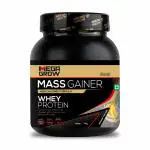 Megagrow Mass Gainer Banana Flavour 1Kg for Men & Women- High Calories Formula Whey Protein| Whole Milk Powder with Vitamins & Minerals for Weight Gain|Energy 426.7 Kcal|22.8g Protein|600mg Calcium, Total Serving 10