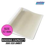 Namibind 10 Pcs Thermal Binding Cover For Presentations, Crystal Clear Front Cover, Classrooms File (32mm)