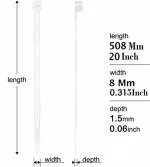 TIPTOP DECORATION Extra Long White Heavy Duty Zip Cable Tie Straps (Pack of 20)