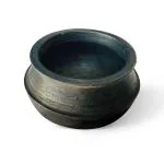 Kichera Black Clay Kadai For Cooking And Serving, 1 L