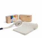 MeFree Multicolor Yoga Eco-Friendly Kit (2 Wood Block And 1 Strap 9 ft And 1 Cotton Blanket) Pack Of 4
