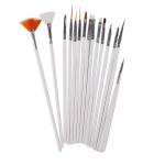 LANELLIE Nail Art Kit - 48 Pcs Glass Bottles Glitter Stones, 100 Nails,10 Nail Tapes, 15 Nail Art brush, 5 Nail Dotting Pen with 2 Glue (Nail Art Kit)