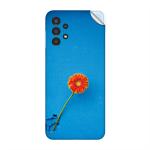 GADGETSWRAP Printed Vinyl Skin Sticker for Samsung Galaxy A13 - Texture Back Orange Flower