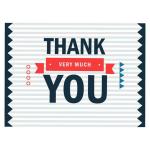 Festiko Thank You Cards (White 30 Pcs), Party Items, Birthday, Anniversary, Wedding Return Gifts, Gift Accessories