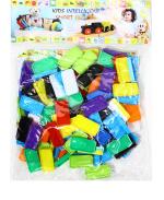 Dominno Block Game - Colorful Different Pack Shape Locking Educational Building Smart Blocks Interlocking Creative Blocks