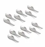 Kitchen Expert - Stainless Steel Masala Spoons | Set of 12 | Mini Spoons for Tea/Sugar | Spices Spoon for Kitchen | for Small Containers | Spoon for Masala Dabba | 3.5-Inch | Silver Color