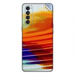 GADGETSWRAP Printed Vinyl Skin Sticker for Oppo Reno 4 Pro - Watercolor Orange Paint Ripples
