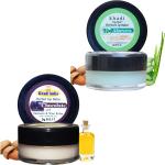 Herbal Khadi Aloevera Lip Balm and Chocolate Lip Balm Combo with Almond Oil, Cocoa Butter Glecerin, Moisturises and Protects from the Sun, Pink Lolita & Baby Lips For Men, Women and Girls (Pack of 2)