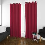 Parda Online Vine Blackout Fabric Solid Eyelet Plain Window and Door Curtain 9ft, (Pack of 4)