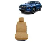 Kingsway Towel Fabric Car Seat Covers for Maruti Suzuki Grand Vitara, 2022 Onwards Model, Material: 100% Cotton, Color : Beige, Complete Set of All Seats (Car Specific Front + Rear Seat Covers)