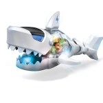 KidzMart Battery Operated Transparent Gear Robot Shark Car Vehicle Toy for Kids | Boys Girls 3D Colorful Light & Music and Bump & Go Action |Speed Car | Gift for Boys and Girls Kids