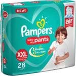 Pampers BABY DRY PANTS, SIZE XXL, 28 Pcs PACK FOR BABY WEIGHT 15-25 Kgs. - XXL (28 Pieces)