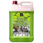 BLISS & BLUSH Dishwash Liquid 5 Liter Green Removes Tough Grease, Soft on Hands | Plant-Derived Actives, LABSA & Paraben free