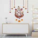 Rawpockets Lord Ganesha Self Adhesive Wall Sticker 