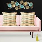 ArtzFolio Wine | Cushion Cover Throw Pillow Cover Case for Sofa & Living Room | Velvet Fabric | 24 x 24 inch (61 x 61 cms); Set of 2 pcs