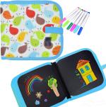 TNEMEC Erasable Book Doodle Set for Kids,Magic Drawing Kids, 6 Watercolor Pens 2 Wet Tissue 14 Page, Writing Painting Boys and Girl - Magic & 6 Waterpen