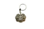 Kalarambh Brass Tibetan Om Lotus Mandala Keychain/Keyrings for Bike Car Home Keys Couple Wedding Gift Items Collectible Handicraft Art, Yellow, 1.5 x 0.5 x 3 Inch (L x W x H)