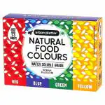 Urban Platter Natural Food Colours, 80g (Yellow, Red, Green, Blue | Just add 2-3 drops | Water Soluble Grade)