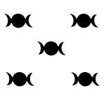 Comet Busters Trendy Triple Goddess Moon Black Bindis (BIN1088) Pack of 1