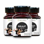 NATURREL Shilajit Capsule, 180 Capsules | Enhances Energy & Immunity | Promotes Metabolism | 100% Pure, Natural Tablets| Comes in a Pack of 3