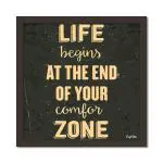 Craft Qila Life Motivational Quotes Framed Wall Poster for OFFICE & STUDENT Study Room Decoration, Size - 8 x 8 Inches