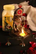 Aryayurveda PURE COW GHEE WICK | KESAR JYOT BATTI | COW GHEE BATTI 50 PCS Cotton Wick